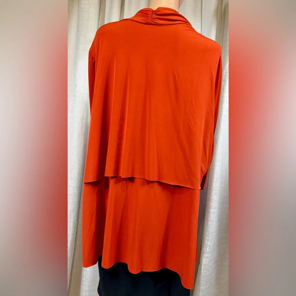 🍂 Susan Graver Liquid Knit Waterfall Cardigan – Size 2X - Picture 3 of 7